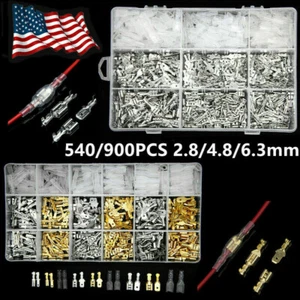 900X Set Morsetti Assortimento Fili Elettrici Crimpare Connettori Maschio Femmina Vanga - Foto 1 di 16