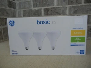 3PK GE LED 85W Indoor FloodLight Soft White Dimmable Flood Light LED BR40 Bulbs! - Picture 1 of 7