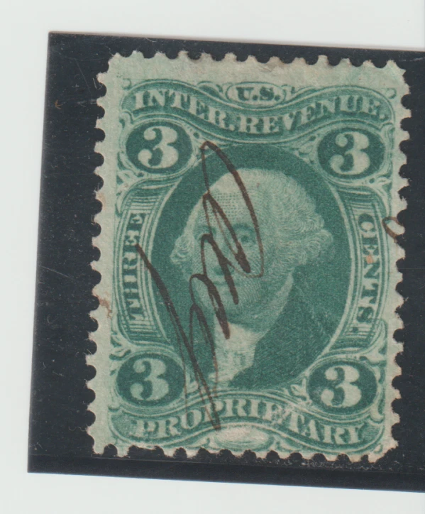 US Scott #R18c 3c Proprietary Revenue CV $9. - Image 1 of 1