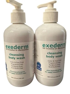 New Exederm Cleansing Body Wash 236ml / 8oz each (2 Pack) No Box - Picture 1 of 5