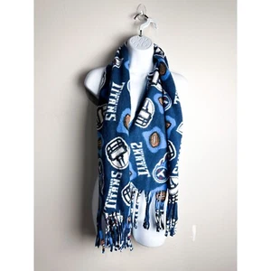NFL Tennessee Titans Printed Soft Fleece Knit Scarf Blue - Picture 1 of 2