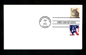 US FDC #4672 None 2012 San Marcos TX Bobcat Cat - Picture 1 of 2