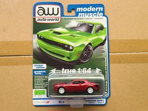 AUTO WORLD 1:64 2019 Dodge Challenger R/T Scat Pack AWSP111-B Chase Car Red - Picture 1 of 4