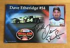 Carte héros Dave Etheridge NASCAR Whelen Modified Tour signée 2005