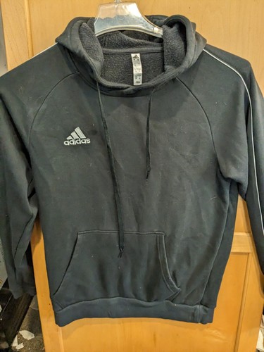 Adidas Felpa con Cappuccio Uomo Piccola Nera Bianca Sport Essentials Felpa a Righe