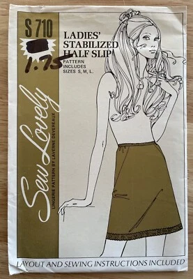 Sew Lovely Ladies Stabilized Half Slip S710 S M L Sewing Pattern - Image 1 of 4