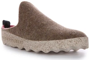 Asportuguesas Come Double Semelle En Liège En Feutre Mule Femme Taupe UK 3.5 - 8 - Picture 1 of 6