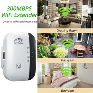 Wifi Repeater Wireless Signal Amplifier Home Router  300m Through The Wall - Picture 1 of 8