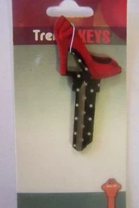 Red High Heel Shoe Schlage SC1 house key blank. - Picture 1 of 1