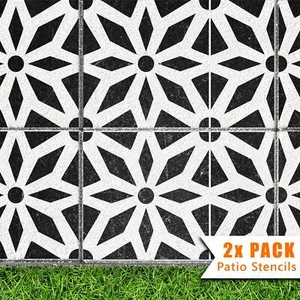 2x Rechteck 90x60cm Garten Terrasse Schablonen für Beton Bodenplatten - Midar - Bild 1 von 2