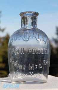 Antique BORINATED TOOTH POWDER embossed bottle NICE clean EXAMPLE for the TEETH - Picture 1 of 3