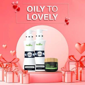 Herbishh Valentine Gift Combo Oily to Lovely - Picture 1 of 7
