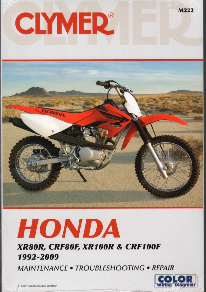 CLYMER HONDA XR80R 1992-2009, CRF80F, XR100R y CRF100F MANUAL DE SERVICIO M222 NUEVO Foto 1 de 1