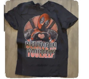 Camiseta Marvel Deadpool Believe In Yourself para hombre talla M gris - Imagen 1 de 3