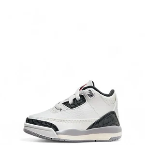 Toddler's Jordan 3 Retro "Cement Grey" Summit Wht/Fire Red (DM0968 106) - Picture 1 of 4