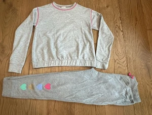 Girls Crewcuts Gray Outfit Sweatshirt Joggers Sz L 10 - Picture 1 of 7