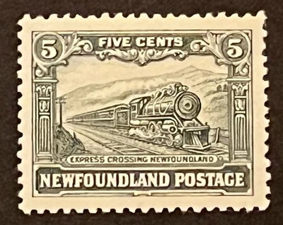 旅行邮票:1929 年 NEWFOUNDLAND 167 蒸汽快递交叉道具 5c MOGH — 第 1/4 张图片