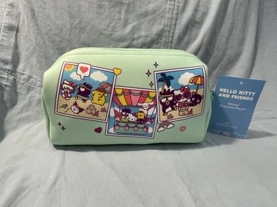 NEW Sanrio Hello Kitty & Friends "Vacay"  Green Cosmetic Bag by Impressions - Image 1 of 4