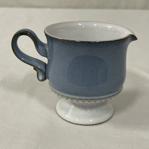 Vintage Denby Castile Blue White Stoneware Footed Creamer - Picture 1 of 8
