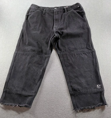 Pantalones de mezclilla para hombre Vans negros talla 36x32 corte pierna recta algodón mediados 36x22,5 Foto 1 de 4