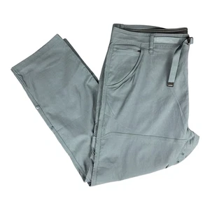 PrAna Zion Pants Slim Fit Nylon Stretch Hiking Belted Blue Men's 42x30 Outdoor - Picture 1 of 12