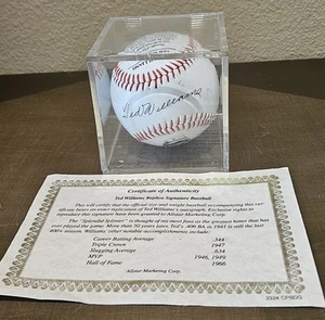 Ted Williams (Red Sox) Replica Autographed Baseball With Case - Picture 1 of 6
