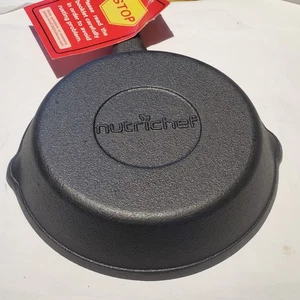NutriChef Cast Iron 6" Double Pour Skillet / Frying Pan - Picture 1 of 2