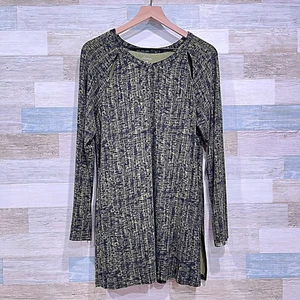 Camiseta para dormir SOMA con abertura lateral verde negra pijama túnica jersey tejido para mujer grande - Imagen 1 de 6