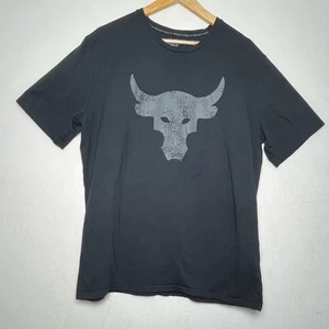 Under Armour Project Rock Shirt Herren Schwarz Grau Bull Kurzarm Gr. XL - Bild 1 von 4