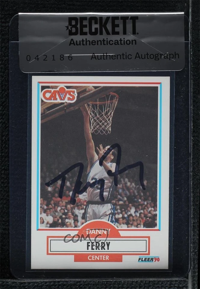 BAS 1990-91 Fleer Danny Ferry #33 Sello de Autenticidad Automático Novato RC Foto 1 de 2