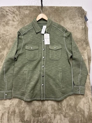 Tommy Bahama Para Hombre Mediana Trinidad CPO Camisa a Presión Chaqueta Helecho Verde Mezcla de Algodón Foto 1 de 4
