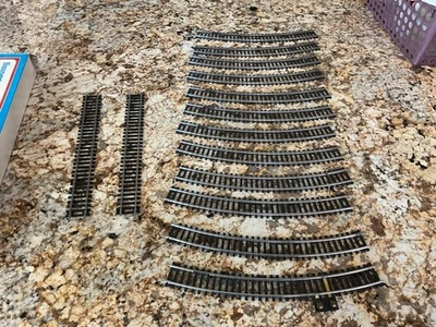 Model Power HO Scale Model RR Railroad Track Sections - Box of 14 - Image 1 of 4