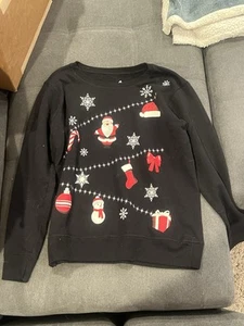 Hanes Girls Christmas Crewneck - Picture 1 of 4