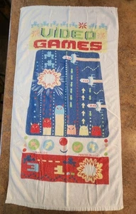 Vintage 1989's FRANCO Video Games Beach Towel Arcade Games - Picture 1 of 9