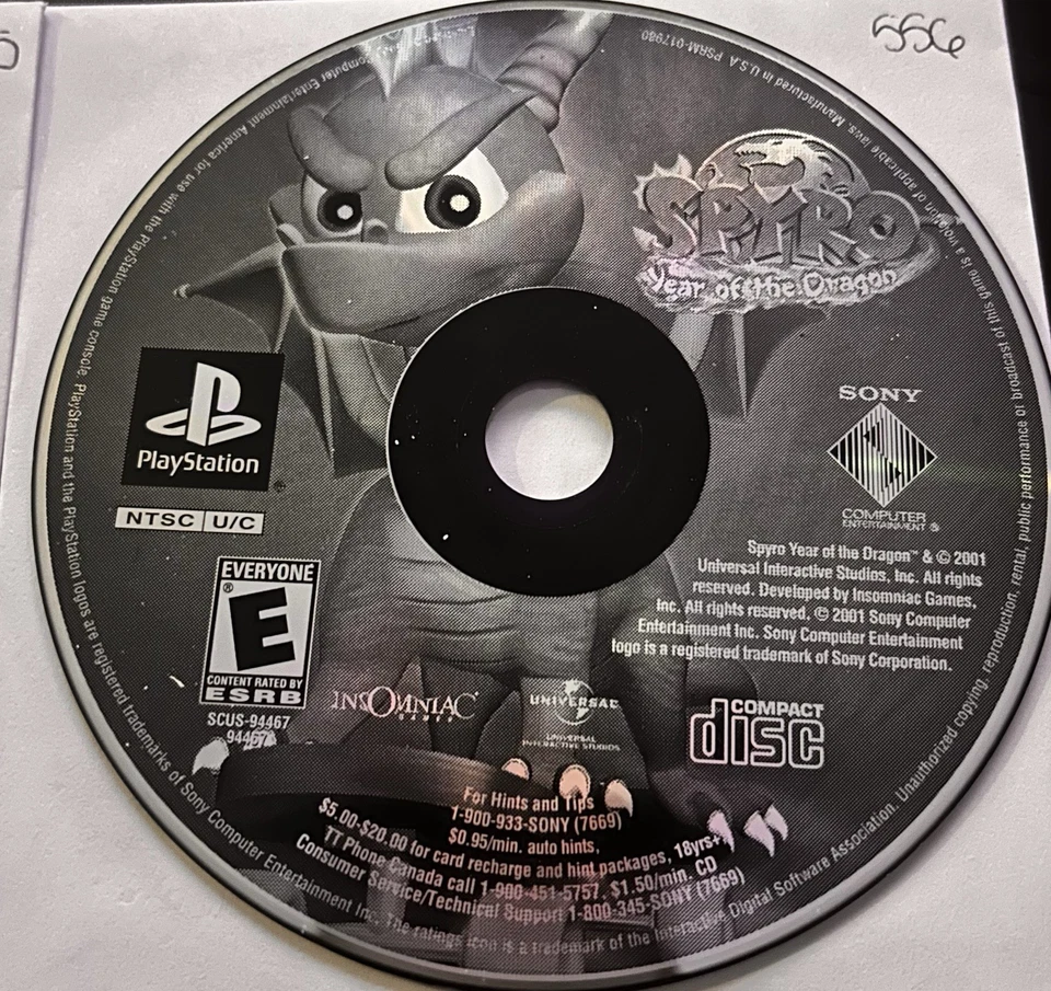 Spyro Year of the Dragon 2000 (PS1) PlayStation Sony Game Disc Only #G556 - Image 1 of 1