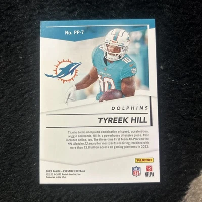 TYREEK HILL 2022 Prestige Prestigious Pros #PP-7  Dolphins  - Image 1 of 2