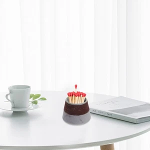  Soporte de almacenamiento para tarro de palo de cerámica Matchstick decorativo moderno - Imagen 1 de 17