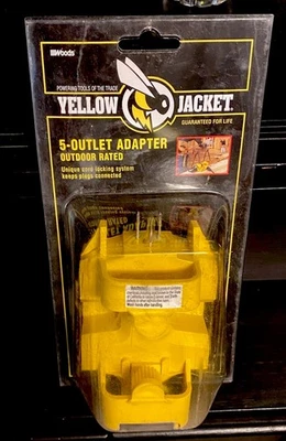 New - Woods No. 27362 - 5 Outlet Outdoor Adapter W/ Cord Locks -15A  - Image 1 of 4