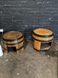 Whiskey Oak Barrel Coffe Table Furniture Solid Wood Solid Wood Wooden New UK - Picture 1 of 12