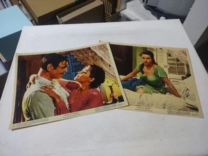 2 ORIGINAL 1957 BAND OF ANGELS PROMO LOBBY CARDS CLARK GABLE, YVONNE DE CARLO - Picture 1 of 9
