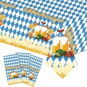 Party Ready Bayerische Oktoberfest Tischdecke blau-weiß kariert 1er-Pack - Bild 1 von 12