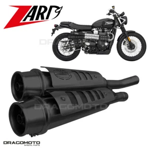 STREET SCRAMBLER 900 TRIUMPH 2017 2018 ZARD Scarico SIX DAYS Nero RC ZTP017S1... - Foto 1 di 5