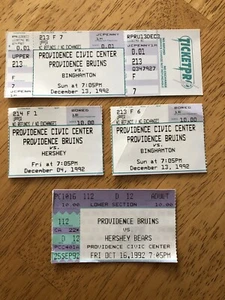 Providence Bruins Inaugural 1992-93 Ticket Stubs AHL Hockey Home Opener Hershey - Bild 1 von 6
