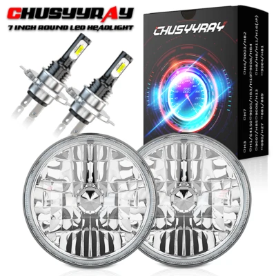 Комплект для переделки светодиодной фары дальнего ближнего света для Freightliner Coronado 7 дюймов - Изображение 1 из 4