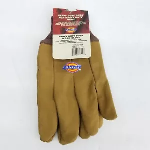 Dickies Heavy Duty Duck Work Gloves Mens Size Large L Brown New  - Picture 1 of 5