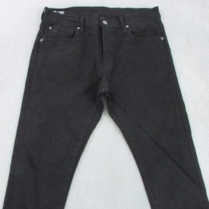 G-Star Jeans Mens W34 L30 Black Slim Denim Button Fly 3301 - Picture 1 of 11