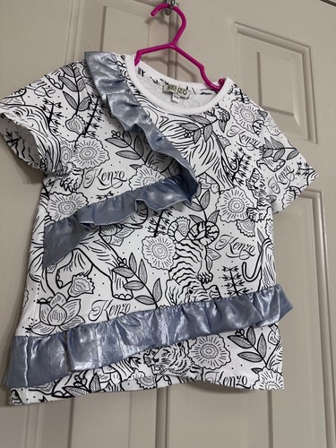 Autentica camicia Kenzo stampa animalier con volant