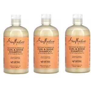 Shea Moisture Curl & Shine Shampoo, Coconut and Hibiscus, 13 fl oz (3 Pk) - Picture 1 of 6