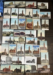 Indiana Railroad Postcard LOT 37 Terminals Union Station Traction Trains Vintage - Picture 1 of 22