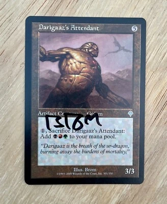 VTG 2000 MTG Card Darigaaz's Attendant Artifact Wizards Of The Coast Illus. Brom - Image 1 of 2